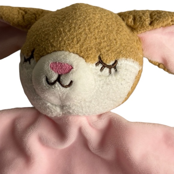 Happy Go Lovely Security Blanket “My 1st Easter” Rabbit Bunny Pink Plush Rattle - Picture 2 of 11